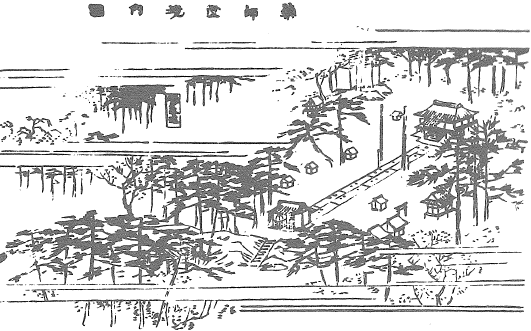 慈林薬師 薬師堂境内図（新編武蔵風土記 埼玉編 上之巻一より）